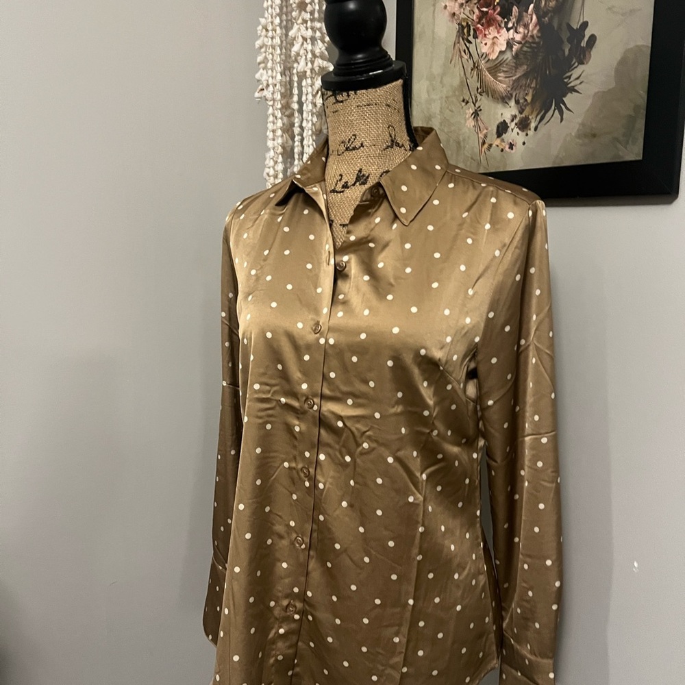 Banana Republic Satin Button Blouse - Classic Fit - Picture 3 of 5
